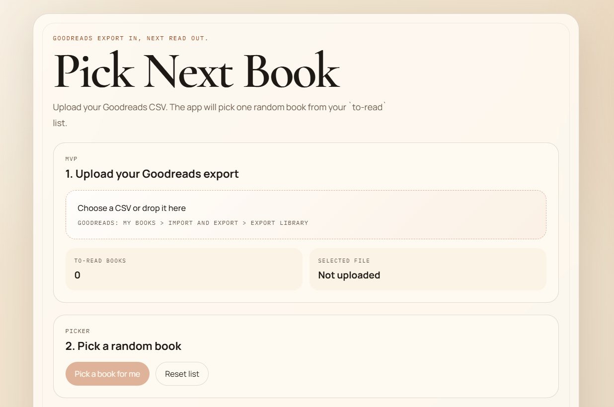 Pick Next Book